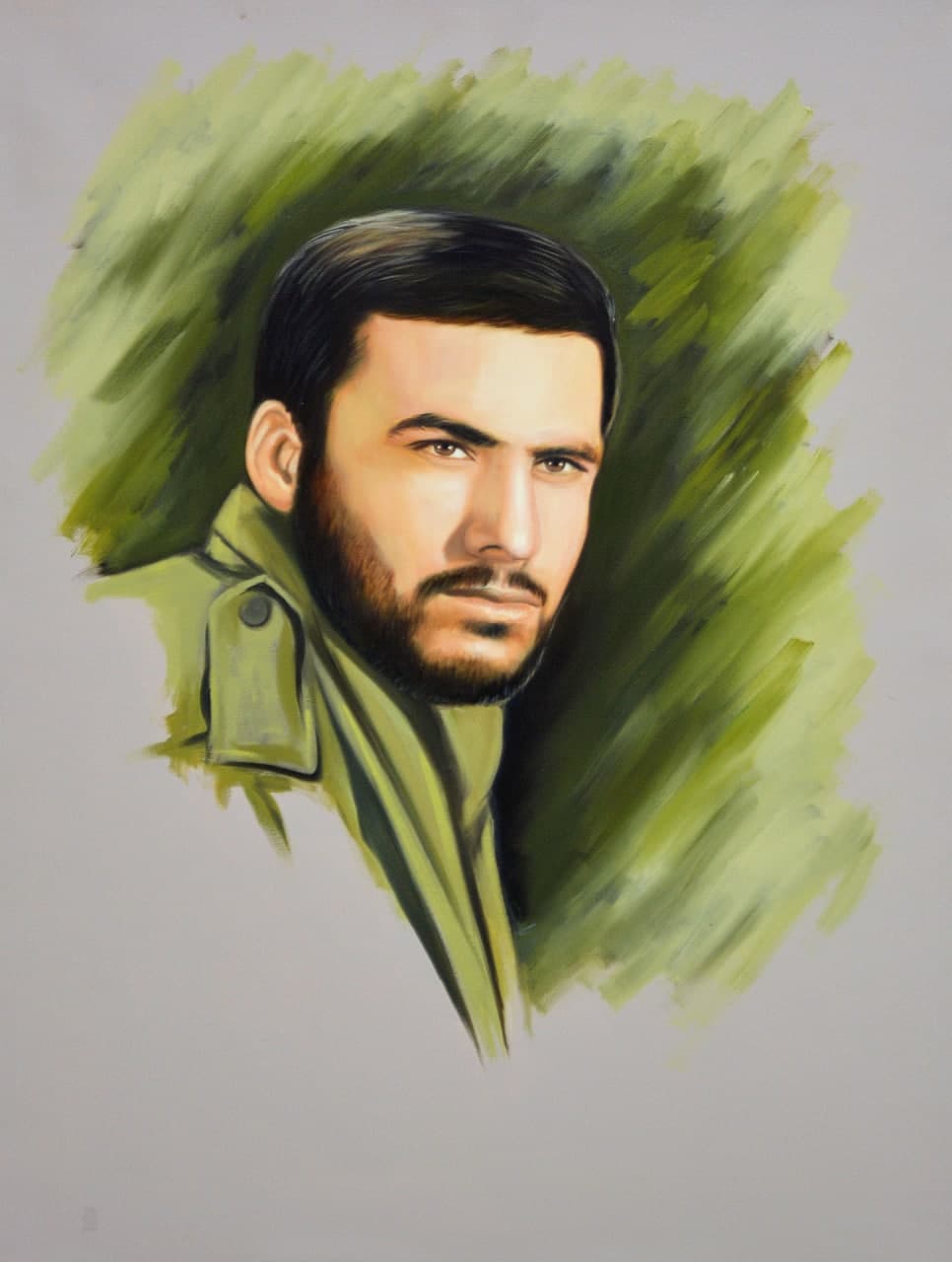 نقاشی چهره شهید مرادعلی شوریابی
